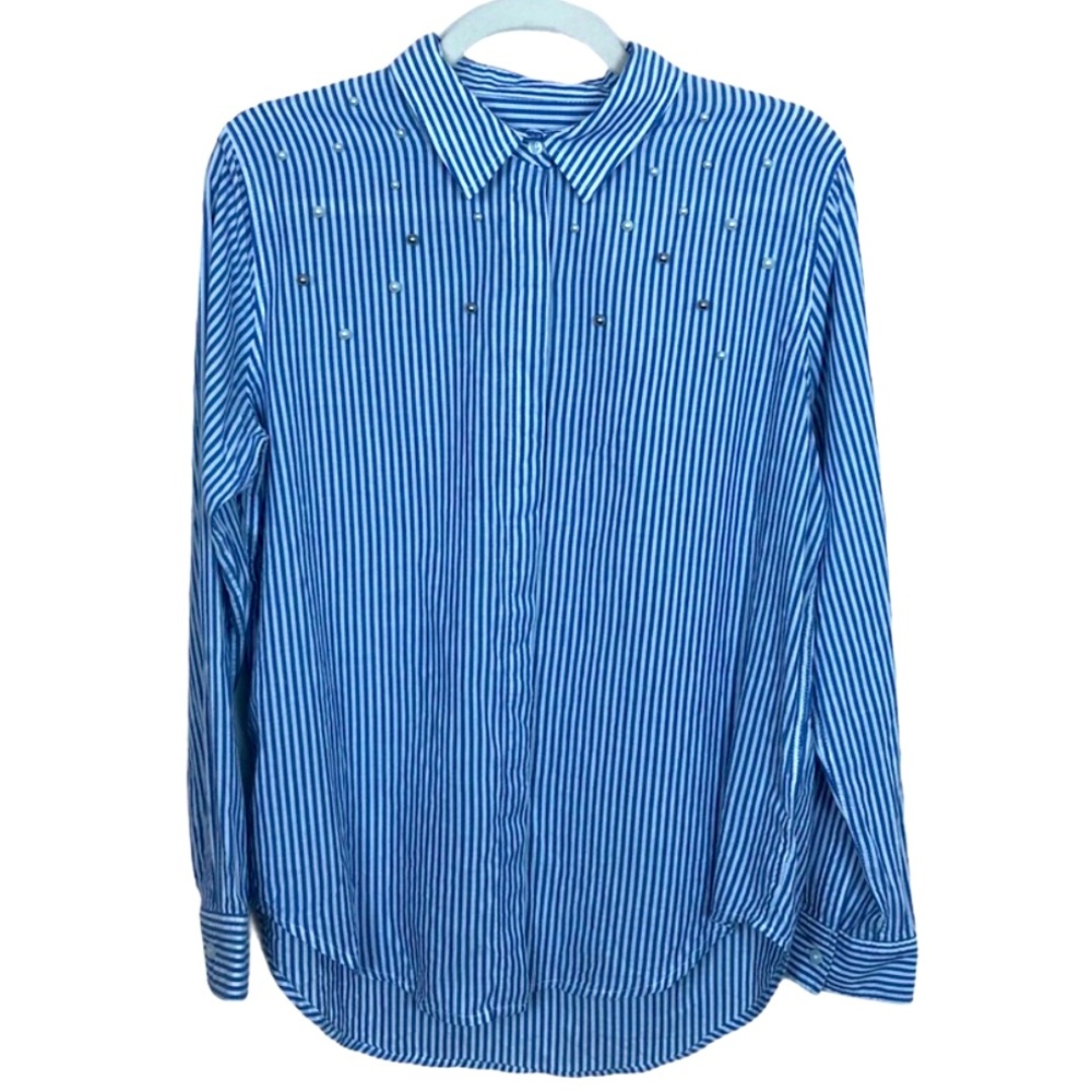 RAILS Stripped Button Long Sleeve Down Sz S